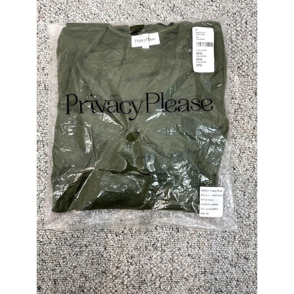 NWT Privacy Please (Revolve) Piper Mini Dress Olive Green XS - Picture 10 of 10